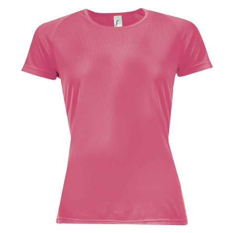 SOĽS Sporty Women Dámské funkční triko SL01159 Neon coral SOL'S