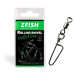 Zfish Obratlík s Karabinou Rolling Swivel & Coastlock snap 10ks - 14/15Kg