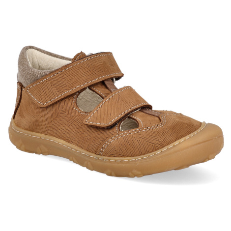 Barefoot dětské sandály Ricosta - Pepino EBI carmel Cut W hnědé