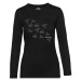 Northfinder SEWIRA Dámské bavlněné tričko s potiskem, černá, velikost