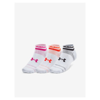 Bílé pánské ponožky Under Armour UA Essential Low Cut 3pk-WHT