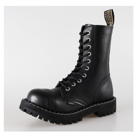 boty kožené dámské - - STEEL - 105/106 Black