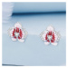 GRACE Silver Jewellery Stříbrné náušnice Motýlí orchidej - stříbro 925/1000 E-BSE816/127 Růžová