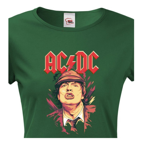 Dámské tričko s potiskem rockové kapely AC/DC - parádní tričko s kvalitním potiskem BezvaTriko