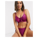 Pour Moi Fuller Bust Coco Beach underwired rope rib bikini top in purple