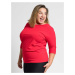 Dámské bavlněné triko Plus Size CityZen s elastanem červená