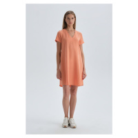 Dagi Orange V-Neck Dress