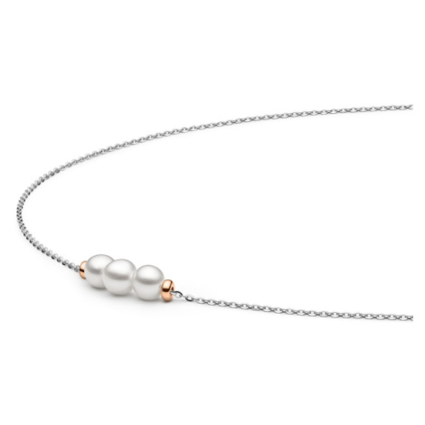 Gaura Pearls Stříbrný náhrdelník Celina, sladkovodní perly, stříbro 925/1000 MS22507N Bílá 44 cm
