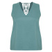 Trendyol Curve Green Basic Woven Blouse