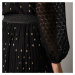 Blancheporte Krátká plisovaná sukně z voálu černá/zlatá