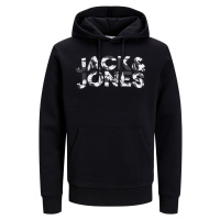 Jack&Jones Pánská mikina JJEJEFF Standard Fit 12250682 Black