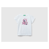 Benetton, T-shirt With Print In Organic Cotton