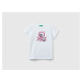 Benetton, T-shirt With Print In Organic Cotton