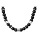 Manoki Pánský korálkový náhrdelník Joaquin - 10 mm černý Onyx WA653BS Černá 47 cm