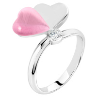 Morellato Romantický stříbrný prsten s kočičím okem Cuore SASM12