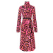 Bonprix BODYFLIRT vzorované šaty s páskem Barva: Růžová, Mezinárodní