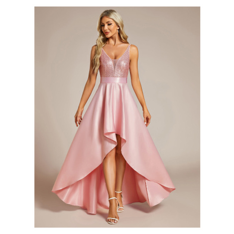 Asymetrické plesové šaty s hlubokým výstřihem do V Ever-Pretty