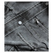 Černo/ecru dámská džínová bunda s kožešinovou podšívkou (BR8048-1046)