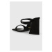 Pantofle Just Cavalli dámské, černá barva, na podpatku, 76RA3S40