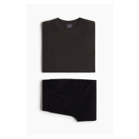 H & M - Pyžamo tričko a šortky - šedá