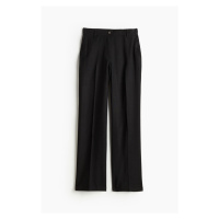 H & M - Kalhoty z lněné směsi - černá