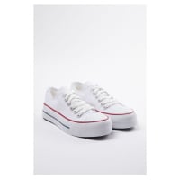 Trendyol White Laced High Sole Women's Sneakers