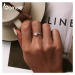 Elegantní prsten s růžovým kamínkem