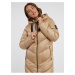 Béžový dámský zimní prošívaný kabát SAM 73