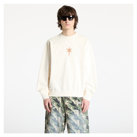 Mikina Marcelo Burlon County Goth Boxy Crewneck Ecru Brown