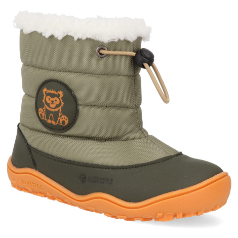 Barefoot dětské sněhule bLIFESTYLE - Melursus TEX olive zelené
