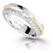 Modesi Bicolor stříbrný prsten se zirkony M16023 53 mm