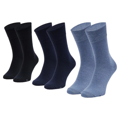 PÁNSKÉ VYSOKÉ PONOŽKY SKECHERS 3PK MEN'S BASIC SOCKS Světle modrá