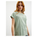 Světle zelené dámské volné prodloužené basic tričko ZOOT.lab Lonie