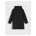 Reserved - Kabát s velkou kapucí - Černý
