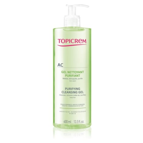 Topicrem AC Purifying Cleansing Gel hloubkově čisticí gel pro mastnou citlivou pleť 400 ml