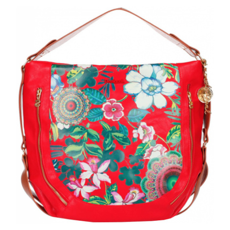 Červená kabelka s květy Desigual