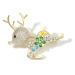 Éternelle Vánoční brož Swarovski Elements Rudolf 4 - vánoční sob B2055-XR04933 Barevná/více bare