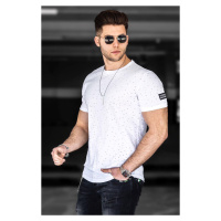 Madmext Torn Detailed White T-Shirt 2883