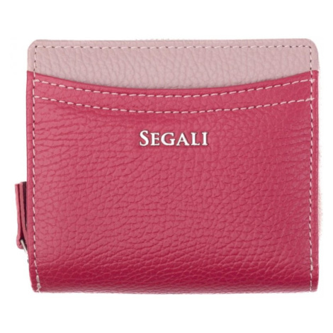 SEGALI Dámská kožená peněženka SG-27544B Viva Magenta/Cameo Rose