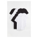 H & M - Tričko - kulatý výstřih Regular Fit: balení po 10 - bílá