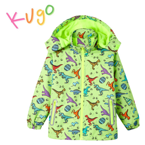 Chlapecká podzimní bunda, zateplená - KUGO B2842, zelinkavá Barva: Zelená