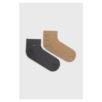 Ponožky Calvin Klein (2-pak) pánské, béžová barva
