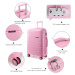 Cestovní kufr na kolečkách Kono Classic Collection - růžová 50L
