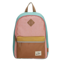 Beagles Tyrkysovo-růžový voděodolný školní batoh „Smile“ 14L