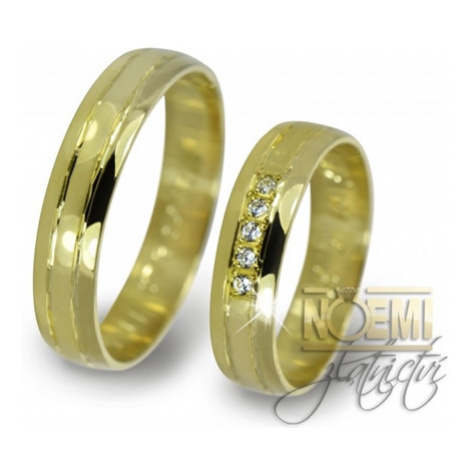Snubní prsteny zlaté 1077 + DÁREK ZDARMA