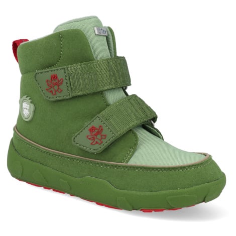 Barefoot dětské zimní boty Affenzahn - Comfy Dragon zelené