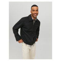 Černá pánská košilová bunda s příměsí vlny Jack & Jones Johnson - Pánské