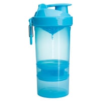 Smartshake Original2GO sportovní šejkr + zásobník barva Neon Blue 600 ml