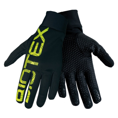 BIOTEX Cyklistické rukavice dlouhoprsté - THERMAL TOUCH GEL - žlutá/černá