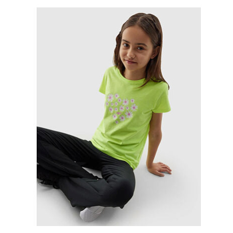 Dívčí tričko z organické bavlny 4F - žluté